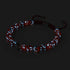 Feu et glace | Argent | Bracelet en macramé en verre Firefly